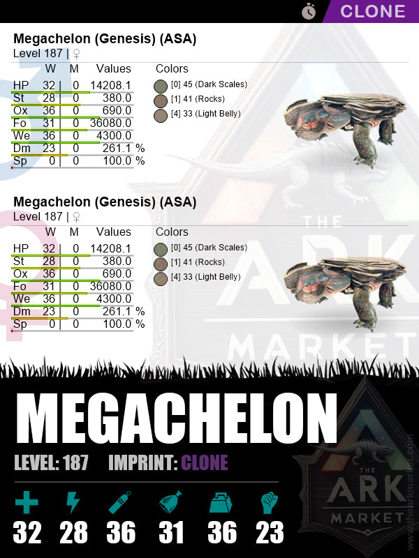 Megachelon | Lvl187 | Female | Clone