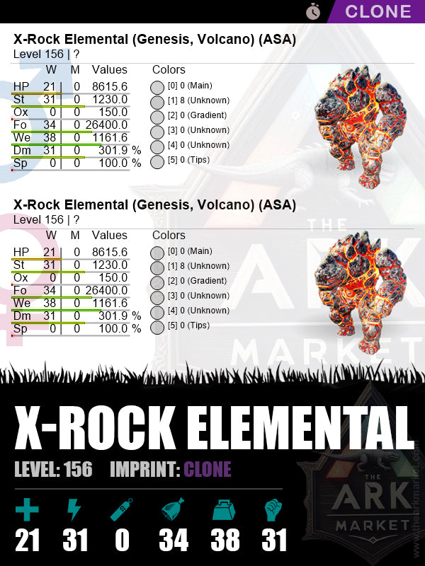 X-Rock Elemental | Lvl156 | Clone