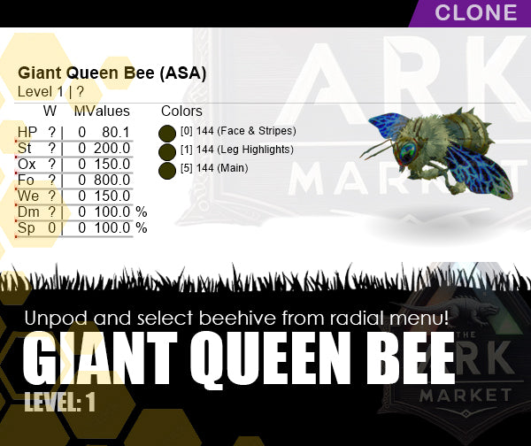 Giant Queen Bee | Beehive | Solid Colour