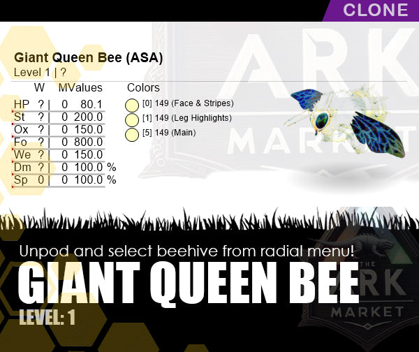 Giant Queen Bee | Beehive | Solid Colour
