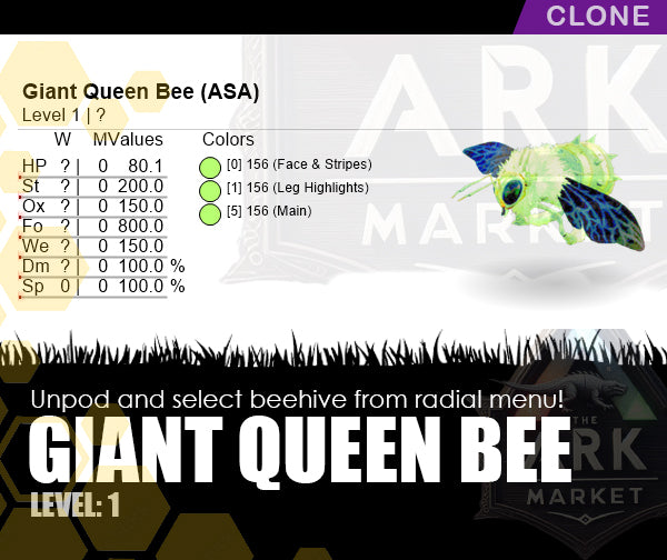Giant Queen Bee | Beehive | Solid Colour
