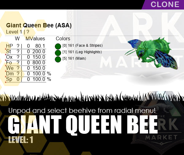 Giant Queen Bee | Beehive | Solid Colour