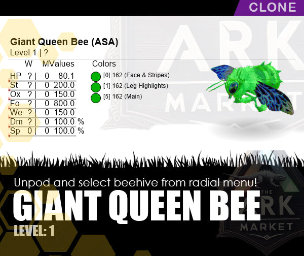 Giant Queen Bee | Beehive | Solid Colour