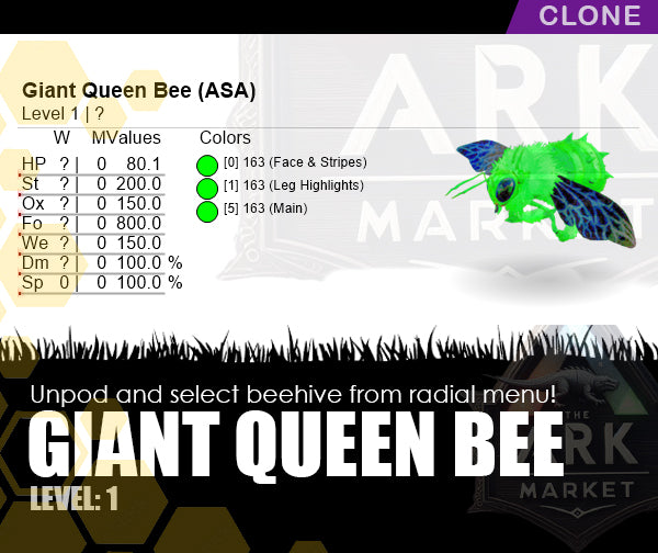 Giant Queen Bee | Beehive | Solid Colour