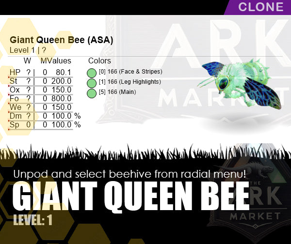 Giant Queen Bee | Beehive | Solid Colour