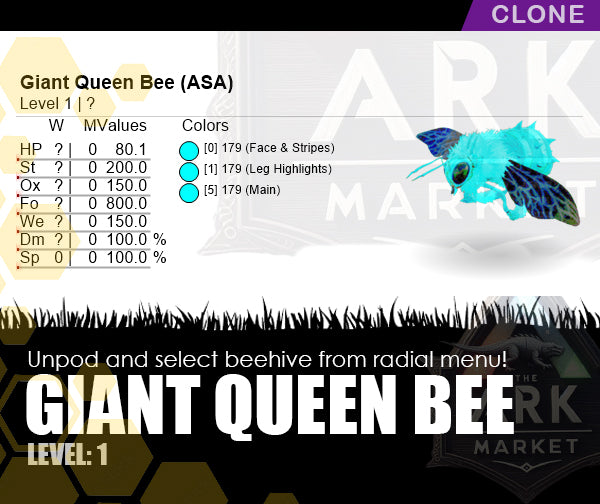Giant Queen Bee | Beehive | Solid Colour