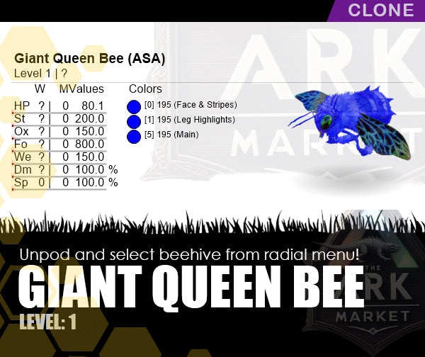 Giant Queen Bee | Beehive | Solid Colour
