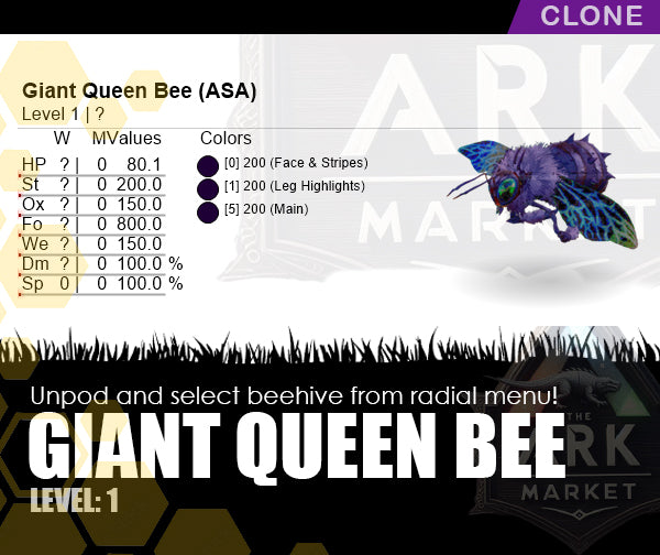 Giant Queen Bee | Beehive | Solid Colour