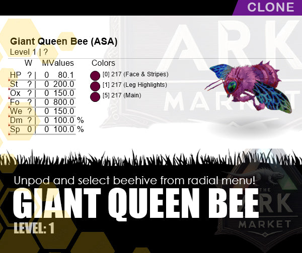 Giant Queen Bee | Beehive | Solid Colour