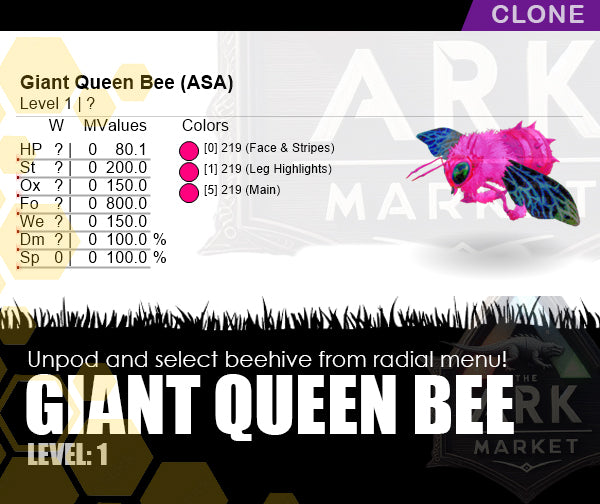 Giant Queen Bee | Beehive | Solid Colour
