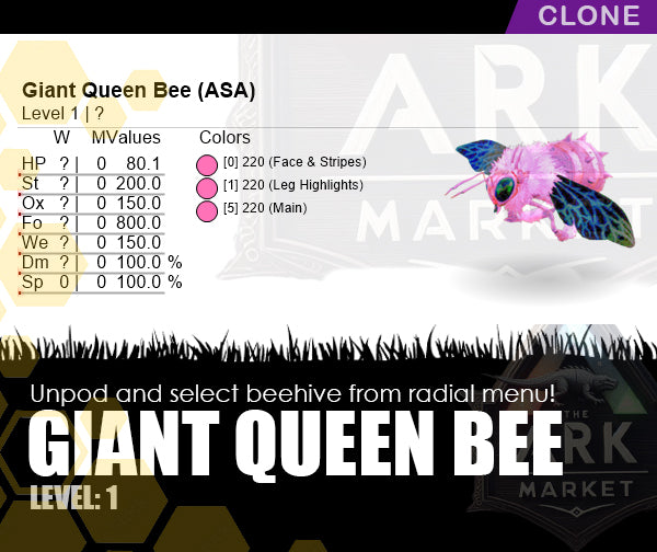 Giant Queen Bee | Beehive | Solid Colour