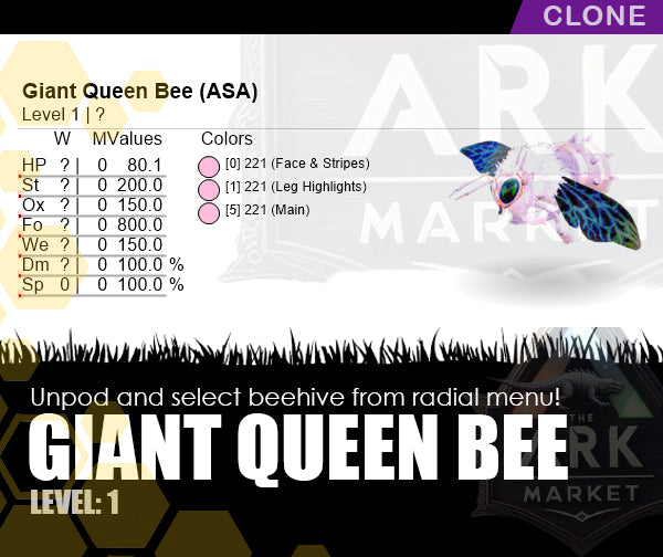 Giant Queen Bee | Beehive | Solid Colour
