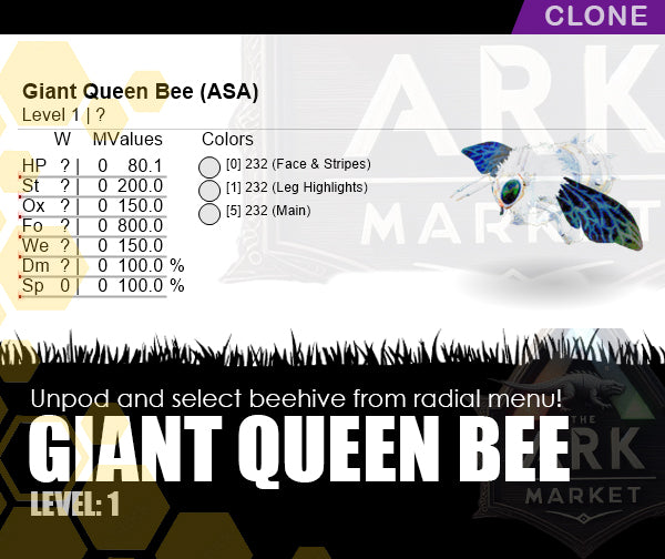 Giant Queen Bee | Beehive | Solid Colour
