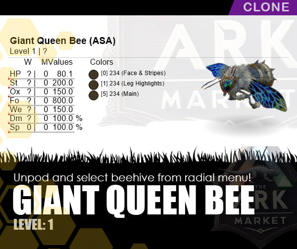 Giant Queen Bee | Beehive | Solid Colour