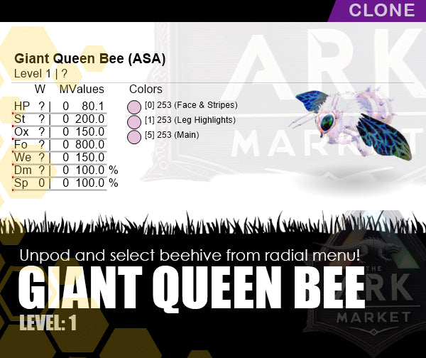 Giant Queen Bee | Beehive | Solid Colour
