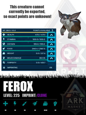 Ferox | Lvl 225 | Female | Clone