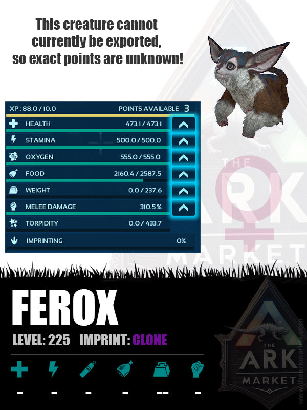 Ferox | Lvl 225 | Female | Clone
