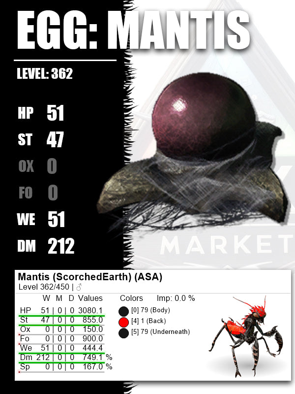Egg: Mantis | 212 Damage