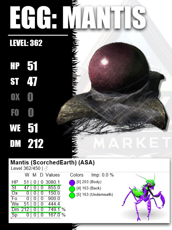 Egg: Mantis | 212 Damage