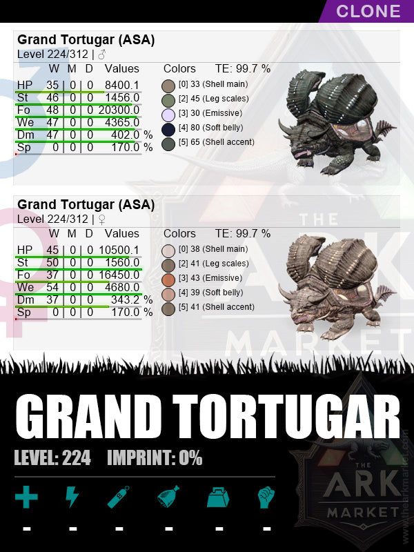 Grand Tortugar | Lvl224 | Various Stats
