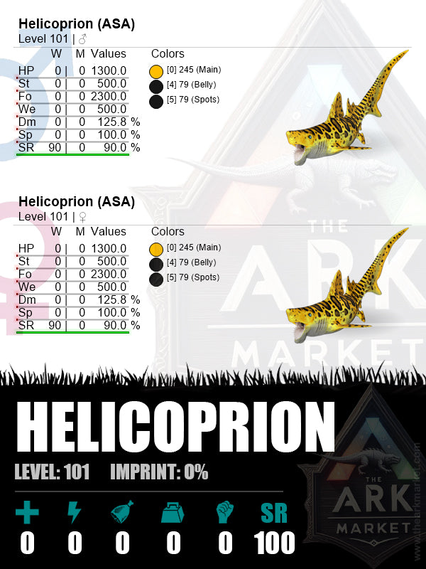 Helicoprion | Lvl 101 | Make Blueprints from Items