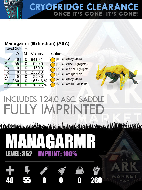 🔹Managarmr | Lvl 362 | DM: 260 | 100% Imprinted