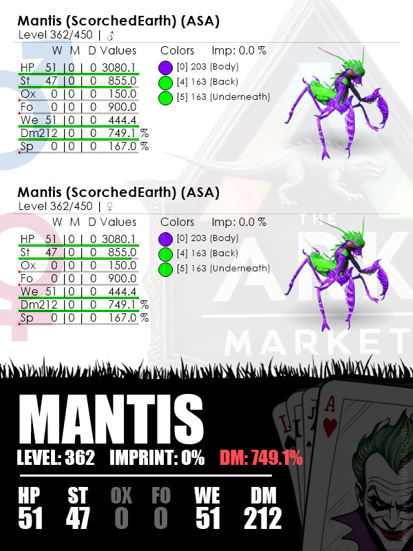 Mantis | Lvl362 | 444.4 [51] WE / 749.1% [212] DM