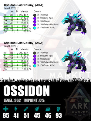 Ossidon | Lvl362 | HP: 7980.1 (90) / DM: 731.5% (103)