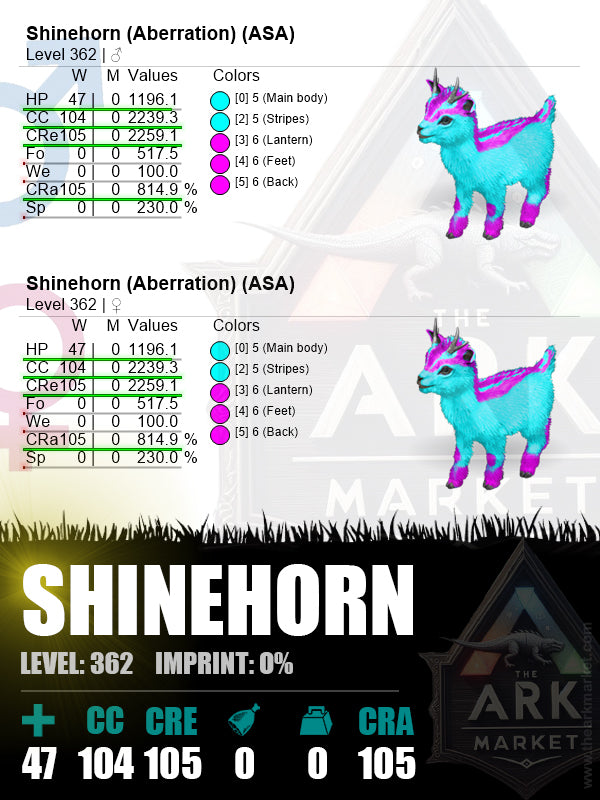 💡 Shinehorn | Lvl362 | CC: 2239.3 (104) / CRe: 2259.1 (105)