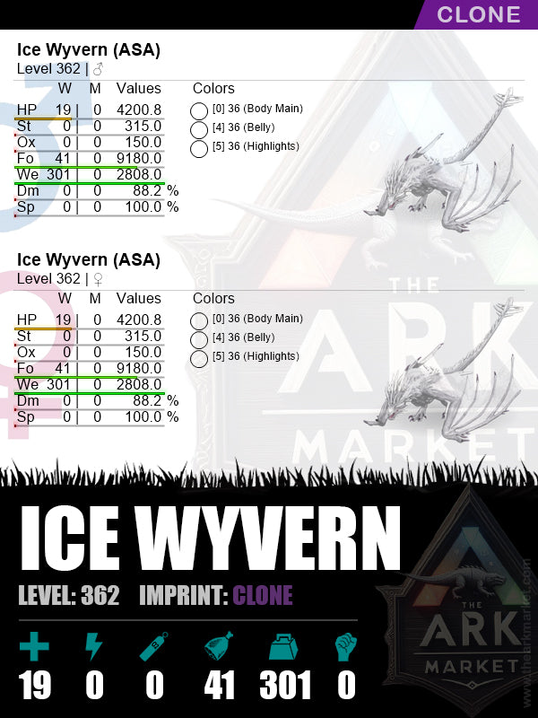 ▪️Ice Wyvern | Lvl 362 | WE: 2808 (301) - Top Weight