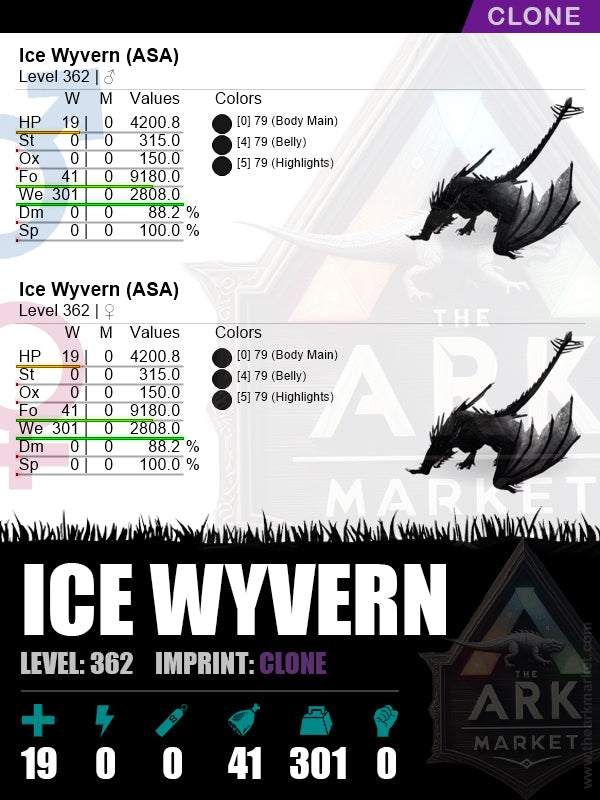▪️Ice Wyvern | Lvl 362 | WE: 2808 (301) - Top Weight