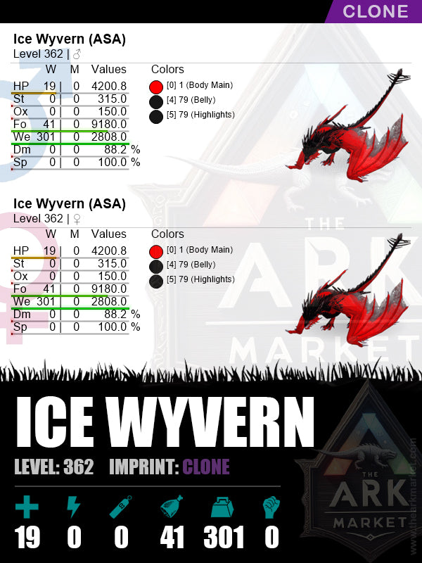 ▪️Ice Wyvern | Lvl 362 | WE: 2808 (301) - Top Weight